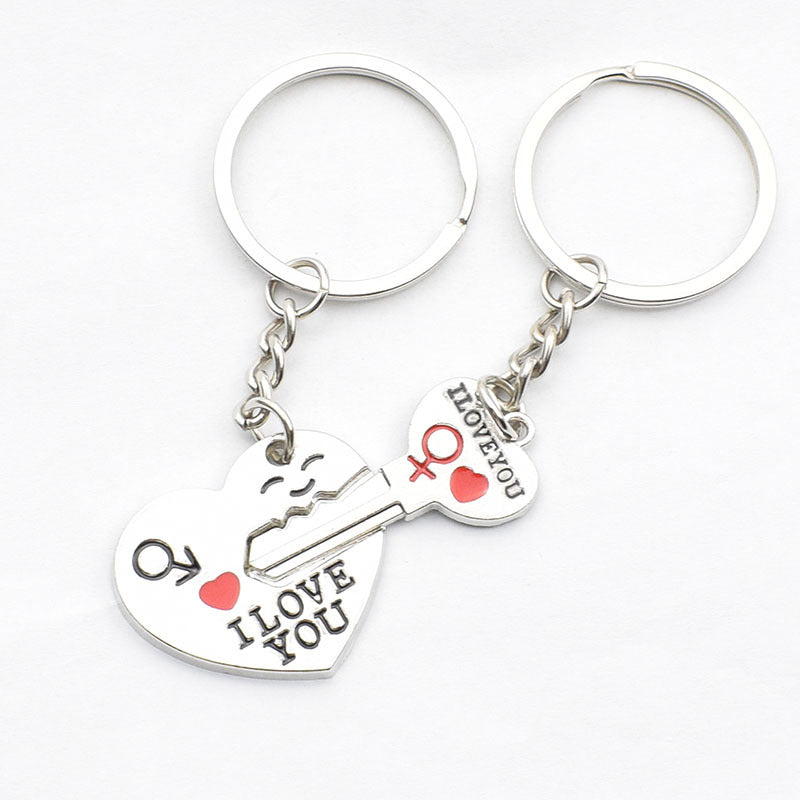 Heart-shaped love couple Keychain