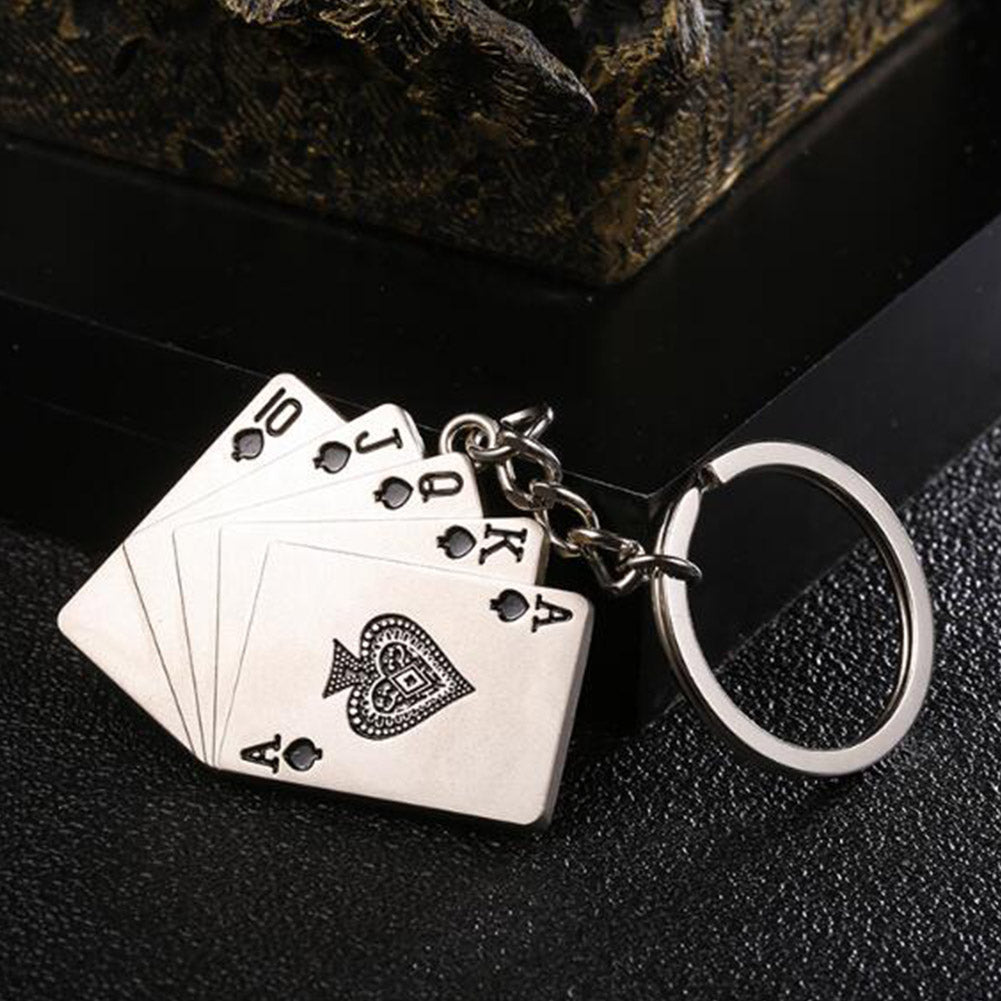 Playing card keychain