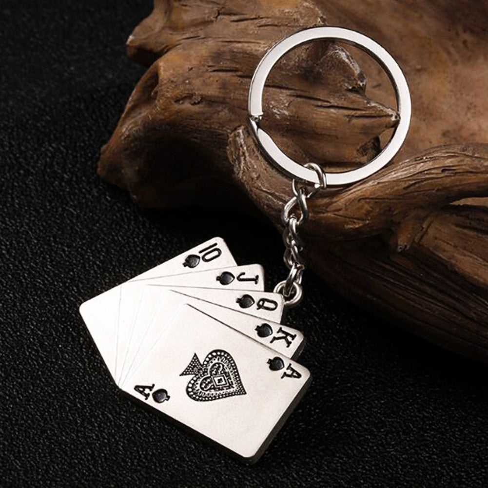 Playing card keychain