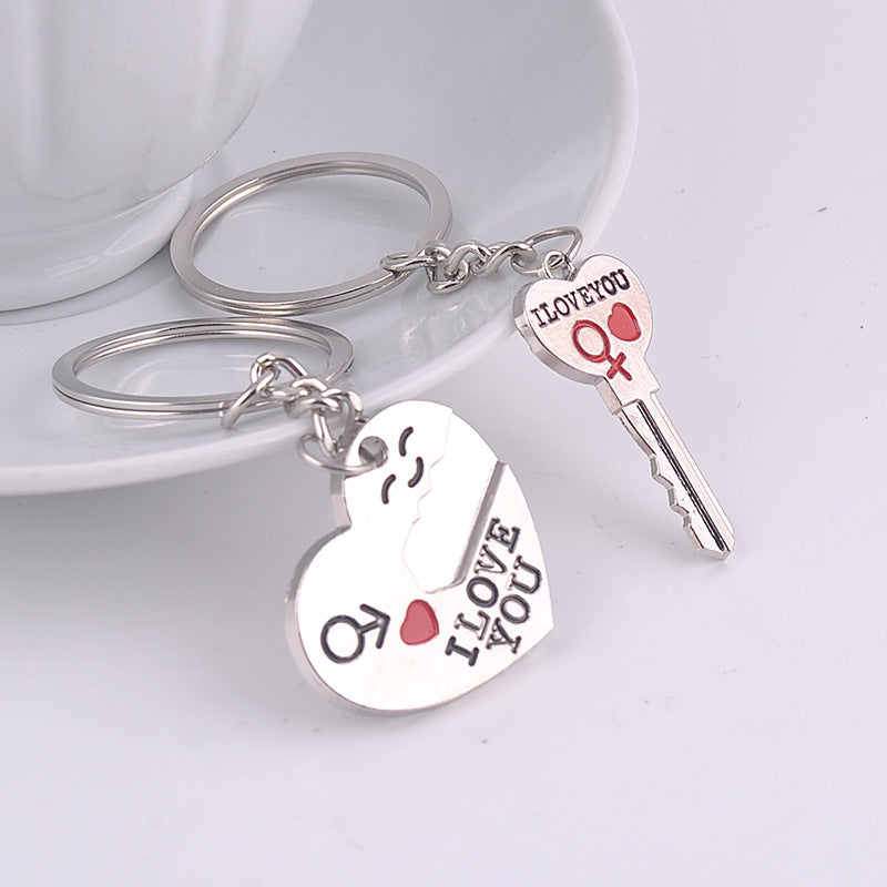 Heart-shaped love couple Keychain